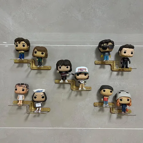 Miniatura 3 de YODAR Paquete de 5 estantes organizadores de acrílico transparente para figuras Funko Pop, estante de exhibición invisible para decoración