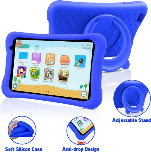 Miniatura 2 de PRITOM Tablet Android Quad Core de 8 pulgadas, 64 GB, WiFi, Bluetooth, cámara dual, educación, juegos, control parental, software para niños
