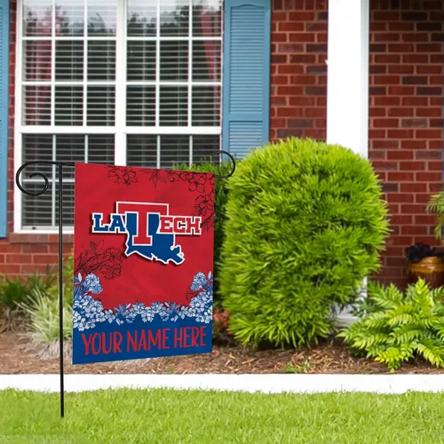 Miniatura 2 de Rico Industries Bandera de jardín personalizada estándar/primaria de la NCAA Louisiana Tech Bulldogs - 01