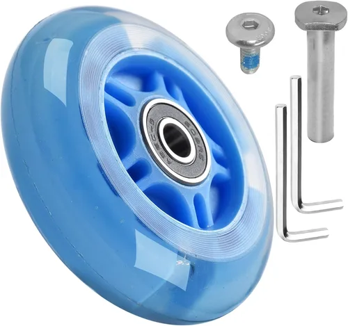 3.150 in x 0.945 in Rueda trasera Flash M8x43 44 45 46 1.850 in Juego de eje para plegable Micro Mini 2 3 4 ruedas niños Scooter Kickboard Azul