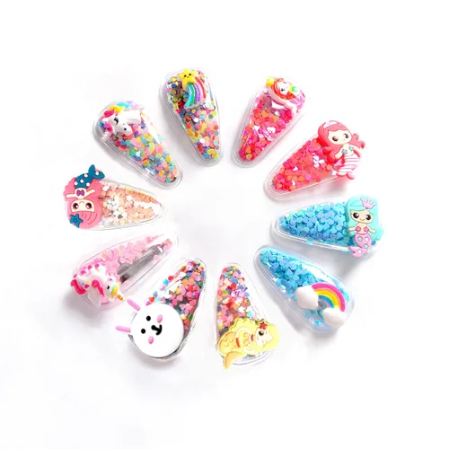 Miniatura 7 de TANLOMY Pinza para el pelo, pinzas para el pelo para niña, pinzas para el cabello para niños pequeños y niñas, pinzas de lazo con lentejuelas