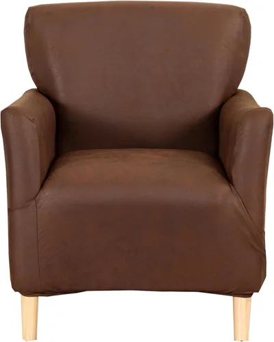 Miniatura 32 de CRFATOP - Funda elástica para sillón de mediados de siglo moderno de 1 pieza, fundas de silla de acento de jacquard con brazos, fundas de silla