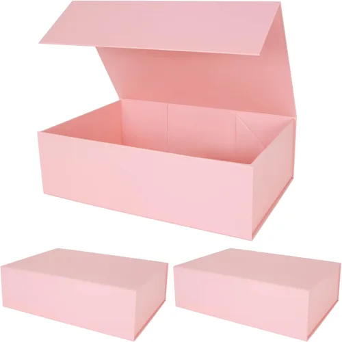 Miniatura 48 de Aimyoo Cajas de regalo magnéticas Galaxy negras con tapas 13.8x9x4.3 pulgadas, caja grande de propuesta para dama de honor y padrino, caja plegable