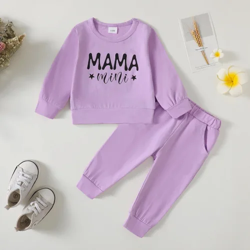 Miniatura 4 de Mikrdoo Conjunto de ropa para bebé y niña, conjunto de pantalones y tops para otoño e invierno