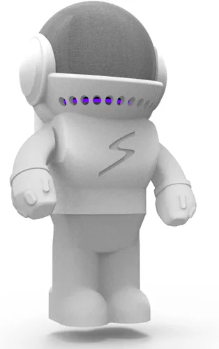 Miniatura 8 de Splin Soporte de mesa compatible con Amazon Alexa Smart Speaker Echo Dot (4ª y 5ª generación) y Apple HomePod Mini, estilo robot Astro Hero (blanco)
