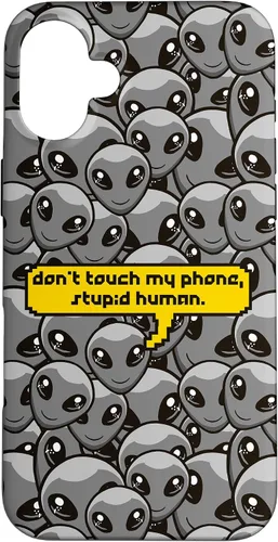 Miniatura 22 de Funda para iPhone 13 Pro Alien Dont Touch My Phone Stupid Human Funny Space Lover Case