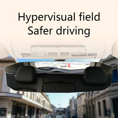Miniatura 6 de Espejo retrovisor para automóvil, espejo retrovisor convexo de gran angular con clip interior de 12 pulgadas, accesorios para automóvil, espejo