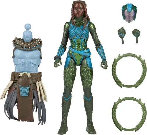 Miniatura 2 de Marvel Legends Series Black Panther Wakanda Forever Nakia - Figura de acción MCU de 6 pulgadas, 5 accesorios, 1 pieza Build-A-Figure