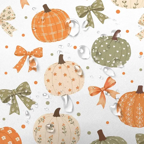 Miniatura 5 de Boho Fall Pumpkin Bow Shower Curtain for Bathroom, Waterproof Thanksgiving Harvest Autumn Bath Curtain with Hooks, Washable Privacy Curtain for Kids