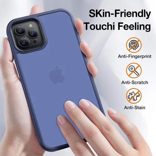 Miniatura 6 de Yriklso Funda para iPhone 12 Pro Max, a prueba de golpes, iPhone 12 Pro Max, protección contra caídas de grado militar, funda protectora rígida Azul