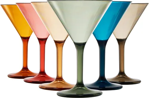Miniatura 11 de The Wine Savant - Juego de 6 copas de champán de plástico acrílico estilo europeo Copas de champán coloreadas reutilizables para brindis 100%