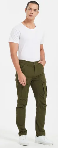 Miniatura 6 de Plaid&Plain Pantalones cargo ajustados con rodillas articuladas para hombre