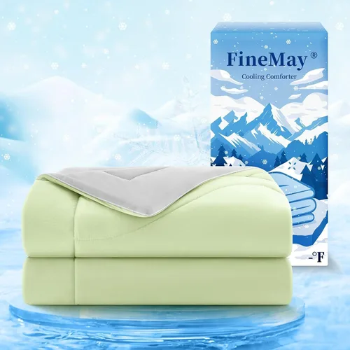 Miniatura 17 de Edredón Refrescante Tamaño Twin, Manta Refrescante de Doble Cara para Personas que Duermen con Calor y Sudores Nocturnos, Manta de Hielo