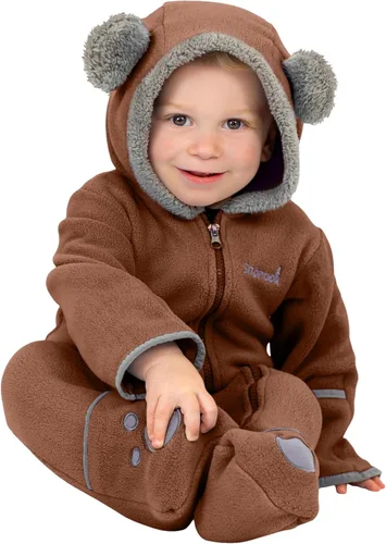 Snonook Fleece Baby Bunting Unisex Baby Pram with Hood, Fold-Over Mittens & Footies, Baby Winter Suit - Fleece Baby Coats