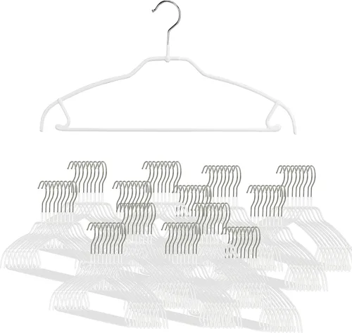 Miniatura 17 de Mawa by Reston Lloyd Silhouette - Percha de camisa antideslizante que ahorra espacio con barra para pantalones y ganchos para falda, estilo 42/FTU