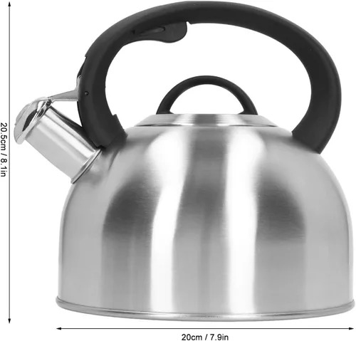 Miniatura 2 de Hervidor de té silbante de 3 litros, hervidor de té silbante, tetera de acero inoxidable, calentamiento rápido con botones de un solo toque