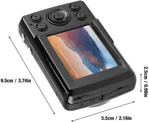 Miniatura 8 de Cámara digital para niños, video 720P de 2.4 pulgadas, pantalla LCD de 4X, zoom digital de 16 MP, videocámara compacta con luz de relleno y soporte