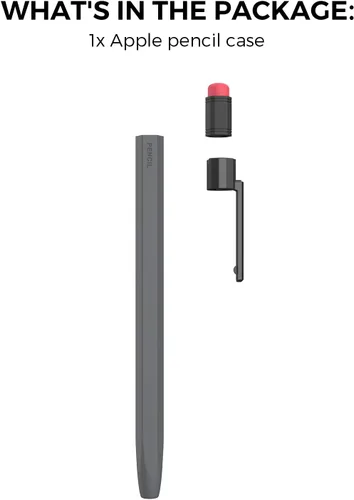 Miniatura 7 de TRONWIN Funda para Apple Pencil de 1ª generación, funda de silicona con agarre perfecto, diseño clásico con clip resistente compatible con Apple