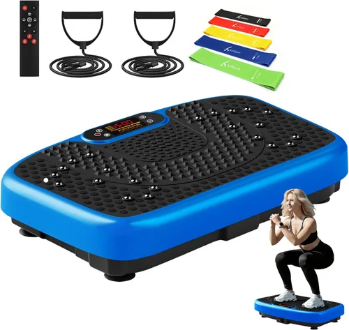 Miniatura 15 de SoftGym Waver Vibration Plate Exercise Machine for Lymphatic Drainage Weight Loss,120 Speed Levels Vibrating Platform with Resistance