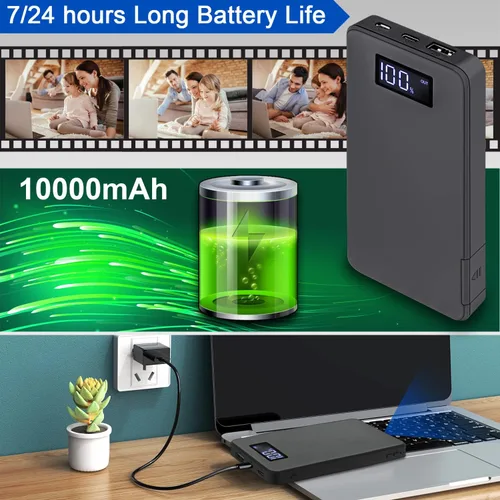 Miniatura 4 de Mini cámara Wi-Fi con control de aplicación de teléfono, cámaras de seguridad inalámbricas HD 1080P con batería de larga duración de 20 horas