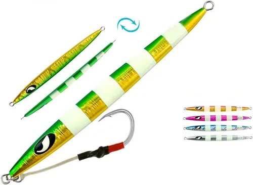 Miniatura 38 de OCEAN CAT Jigs de pesca de agua salada en alta mar Jigging de velocidad de lanzamiento lento señuelos vertical Jigging vertical Plantilla de otoño