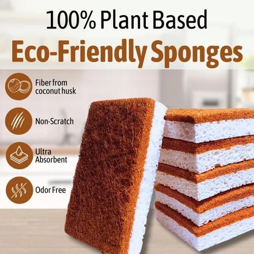 Miniatura 3 de Esponja natural de lufa multipaquete, 100% exfoliante y limpiador a base de plantas, luffa ecológica biodegradable para ducha, platos, fabricación