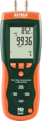 Extech HD350 Anemómetro de tubo Pitot y manómetro diferencial