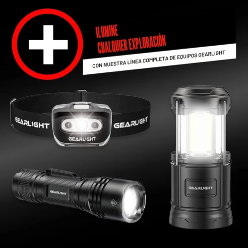 Miniatura 9 de Linterna de mano LED táctica GearLight S1000, 2 unidades, alto lúmen, capacidad de zoom, 5 modos, resistente al agua, la mejor para camping, aire