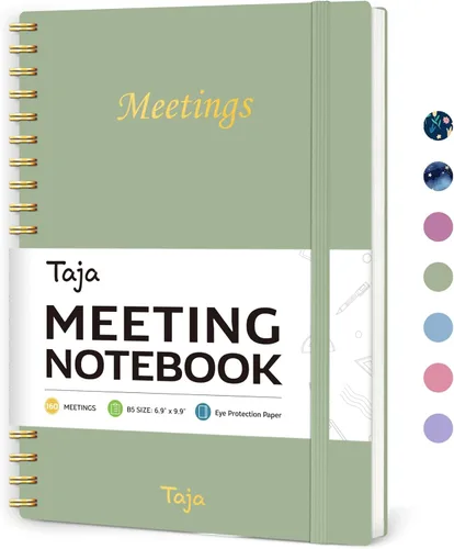 Miniatura 19 de Cuaderno de reuniones para organización del trabajo, cuaderno de trabajo con artículos de acción, agenda para tomar notas, 160 páginas