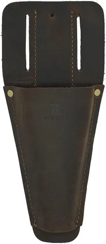 Funda de podadora de cuero de jardín,Funda de herramienta para tijeras de podar de jardinería,Cubierta protectora de tijera duradera 2-Marrón