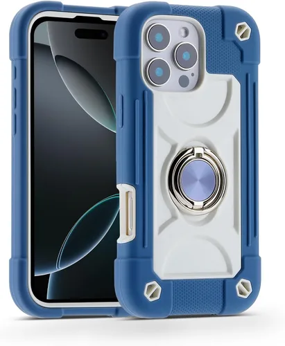 Miniatura 69 de MARKILL Funda compatible con iPhone 15 de 6.1 pulgadas con soporte integrado, [grado militar resistente de cuerpo completo] protección contra Rosa
