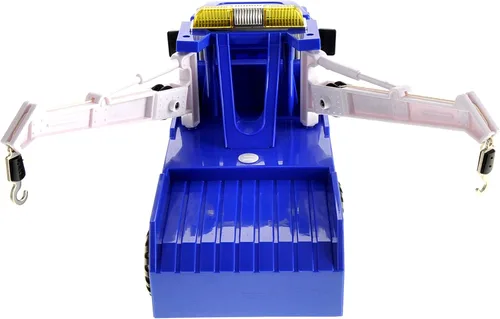 Miniatura 4 de PowerTRC Camión de remolque de policía de juguete para niños de 3 a 5 años 13 pulgadas Push & Go realista alimentado por fricción con cabrestante