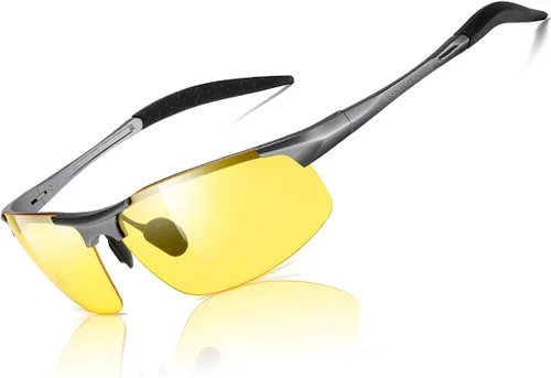 Miniatura 12 de Gafas de sol polarizadas deportivas para hombre que conducen gafas de sol de protección UV con marco metálico para hombres 8177