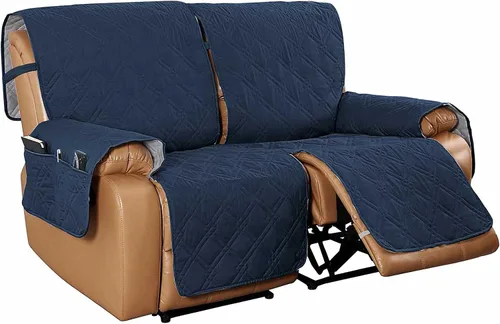 Miniatura 16 de Beacon Pet Funda para silla reclinable, funda elástica para sofá reclinable de 2/3 plazas, funda impermeable con bolsillos, protector de muebles