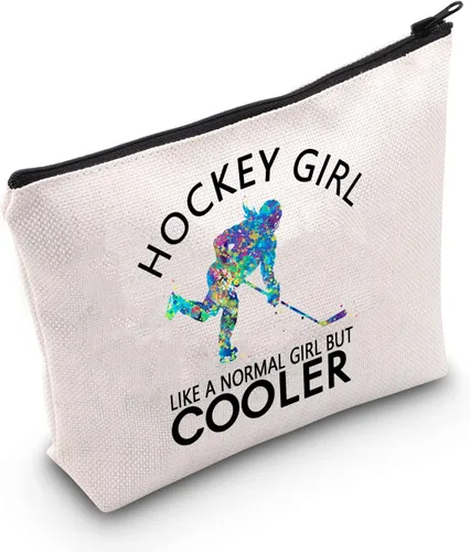 TSOTMO Bolsa deportiva con cremallera para hockey sobre hielo, diseño de hockey sobre hielo, como una bolsa normal pero más fresca para mujer (bolsa