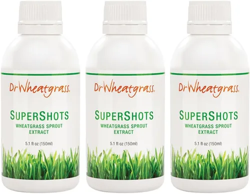 Miniatura 6 de Dr Wheatgrass Supershots (suministro para 30 días) - Extracto de pasto de trigo en una botella, más fuerte que el jugo y polvo de pasto de trigo