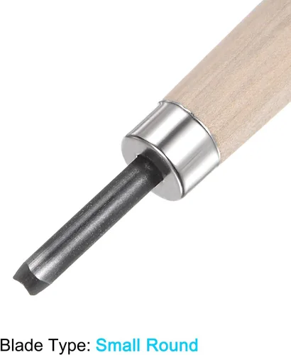 Miniatura 3 de uxcell Cuchillo de tallado de madera, cincel de herramienta de acero al carbono 50# de 0.118 pulgadas, pequeño, redondo, esculpir Graver