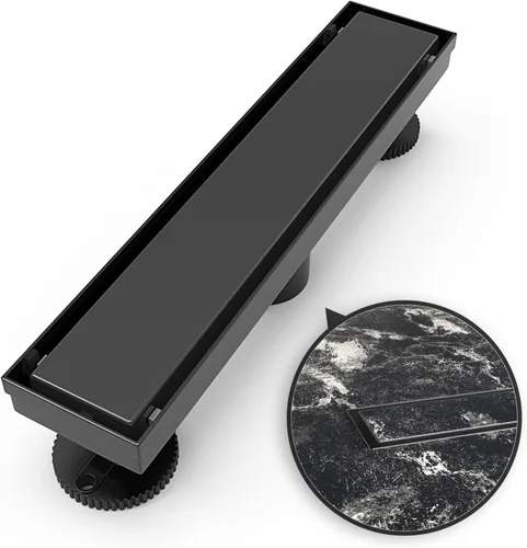 Miniatura 13 de WEBANG Drenaje de ducha lineal de 12 pulgadas, desagüe de piso rectangular con accesorios, cubierta reversible 2-en-1, rejilla de inserción