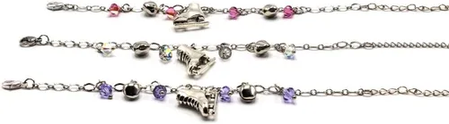 Miniatura 3 de Brilliance & Melrose Joyas de patinaje sobre hielo - Pulsera con dijes de lila