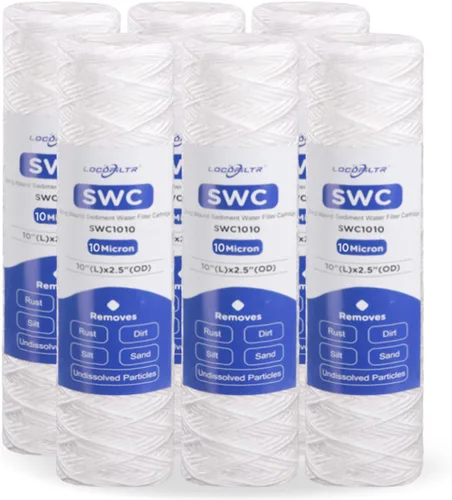 Miniatura 10 de Whole House - Cartucho de filtro de agua para pozo de sedimentos de 5 micrones, 10 x 2.5 pulgadas, repuesto para W5W, WHKF-WHSW, RS5-DS, RS2-DS
