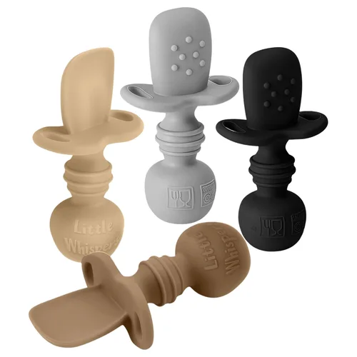 Miniatura 9 de LittleWhispers - Cucharas de silicona para bebés, autoservicio de 6 meses, utensilios aptos para bebés, niños pequeños y niños, primera etapa, Pinks