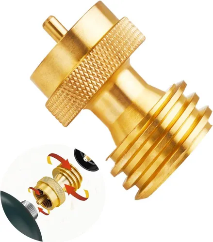 Adaptador de tanque de propano de 1 libra, Adaptador de tanque de propano convertidor de 20 lb a 1 libra, Engánchate Tanques de propano pequeños