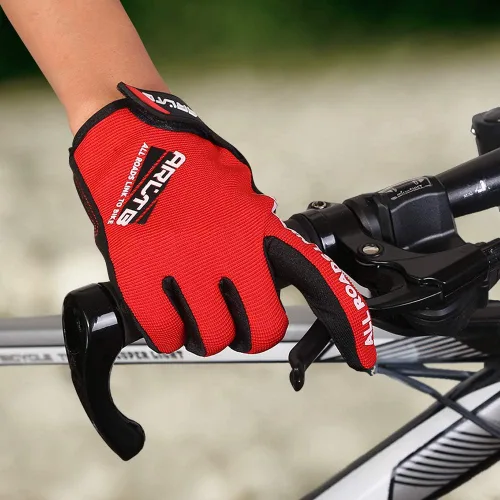 Miniatura 3 de guantes para bicicleta, 3 tamaños, 3 colores, guantes para ciclismo, bicicleta, mitones de dedo completo, acolchados, transpirables, ligeros
