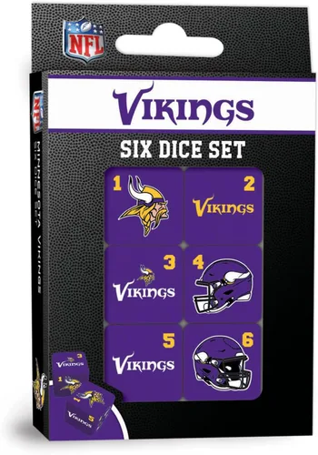 Miniatura 7 de MasterPieces Game Day - NFL Baltimore Ravens - Juego de 6 dados con logotipo del equipo, tamaño estándar D6