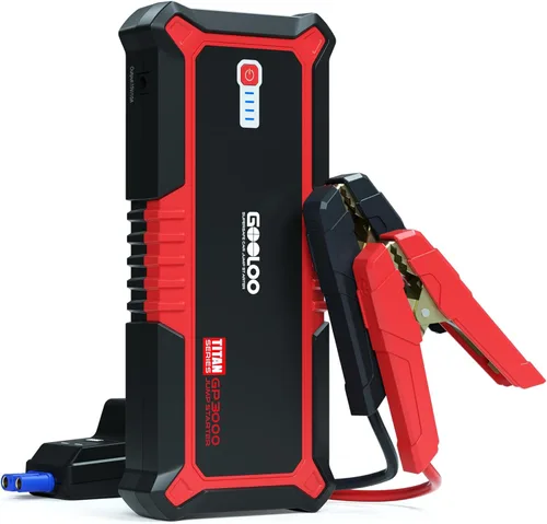 GOOLOO - Arrancador de batería para automóvil GP3000 mejorado de 3000 A (hasta 9 L de gas o 7 L de motor diésel) 12 V, paquete de potencia portátil
