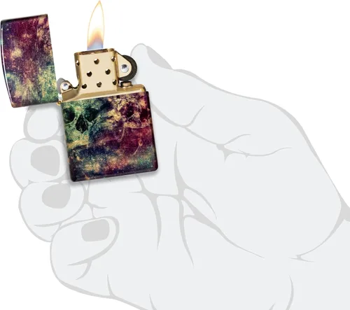 Miniatura 5 de Zippo Galaxy Skull Design 540 - Encendedor de bolsillo de latón