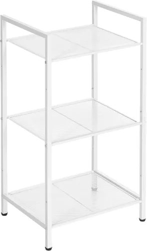 Miniatura 13 de SONGMICS Estante de almacenamiento de 4 niveles, estante de baño, soporte extensible para plantas con estante ajustable, para baño, sala de estar