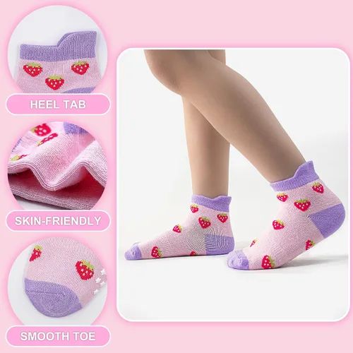Miniatura 6 de ELUTONG - Calcetines para niños con agarre, antideslizantes, 12 pares para niños, niñas, bebés de 1 a 7 años