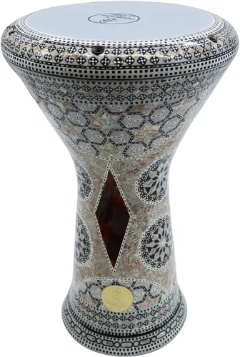 Miniatura 9 de The 17.5" Gawharet El Fan Darbuka Doumbek New Generation 2.0 - Modelo (estrellas negras)