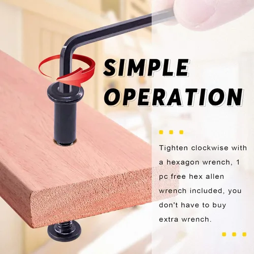 Miniatura 4 de Swpeet 141 piezas de 14 tamaños diferentes M6x16mm-3.150 in acero al carbono negro Hex Drive Socket Cap Tornillos Kit de tuercas de barril con 1